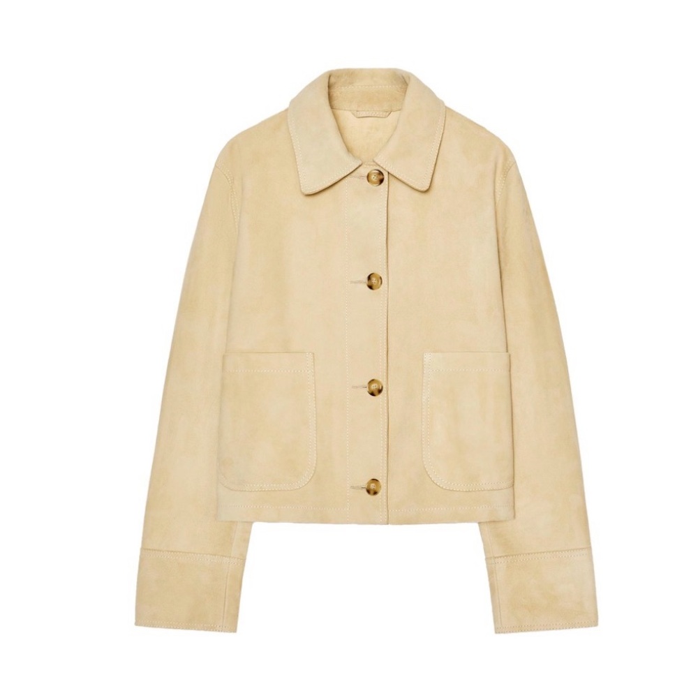 Zara Tan Leather Jacket